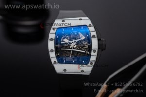 RM061-01 Yohan Blake White NTPT ZF 1:1 Best Edition on Black Rubber Strap RMUL2 Super Clone