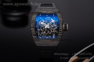 RM055 NTPT APSF 1:1 Best Edition Black Bezel Black Crown on Rubber Strap RMUL2 Super Clone
