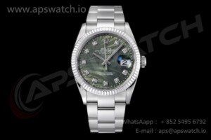DateJust 36 SS 126234 VSF 1:1 Best Edition 904L Steel Green Leaf Diamonds Dial on Jubilee Bracelet VS3235