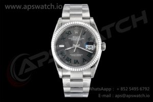 DateJust 36mm 126234 VSF 1:1 Best Edition 904L Steel Gray Wimbledon Dial on Jubilee Bracelet VS3235