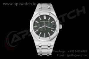 Royal Oak 50th Anniversary 41mm 15510 SS/SS Green Textured Dial on SS Bracelet ZF A4302