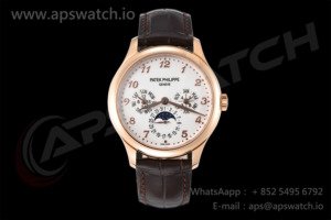 Perpetual Calendar 5140 RG 3KF Best Edition White Numeral Dial on Brown Leather Strap A240