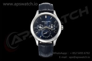 Perpetual Calendar 5140 SS 3KF Best Edition Blue Dial on Blue Leather Strap A240