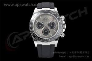 Daytona 116519 40mm SS/SS 1:1 Best Edition Grey Dial VSF on Oysterflex Rubber Strap DD4130 Super Clone