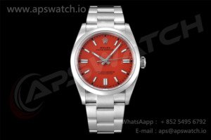 Oyster Perpetual 126000 36mm SS VSF 1:1 Best Edition Red Dial on SS Bracelet VS3235