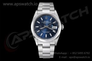 DateJust 36mm 126200 904L SS VSF 1:1 Best Edition Blue Dial on Oyster Bracelet VS3235