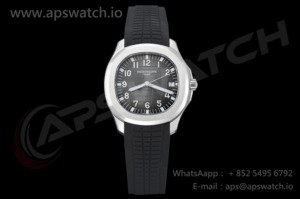 Aquanaut 5167 SS 3KF Best Edition Gray Dial on Black Rubber Strap A324 Super Clone V2