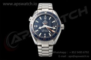 Planet Ocean 600M GMT 43.5mm SS/SS Blue Dial VSF on SS Bracelet A8605